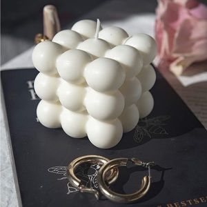 Bubble Cube Candle Aesthetic Luxury Home Decor